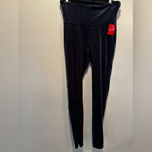 SPANX navy Velvet Leggings Sleek Form-Fitting Design comfort athleisure casual - Picture 14 of 14